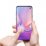 Wholesale 3D Tempered Glass Full Screen Protector with Working Adhesive In Screen Finger Scanner for Samsung Galaxy S10e (Black)